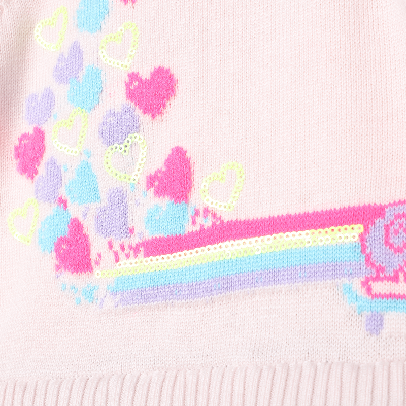 Cotton and denim sweater dress BILLIEBLUSH 
                        GIRL