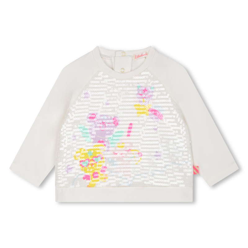 Cotton T-shirt with sequins BILLIEBLUSH 
                        GIRL