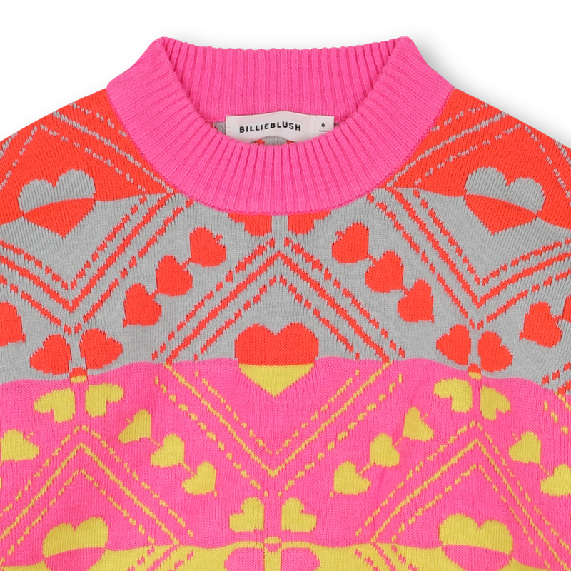 Knitted sweater with heart patterns BILLIEBLUSH 
                    GIRL