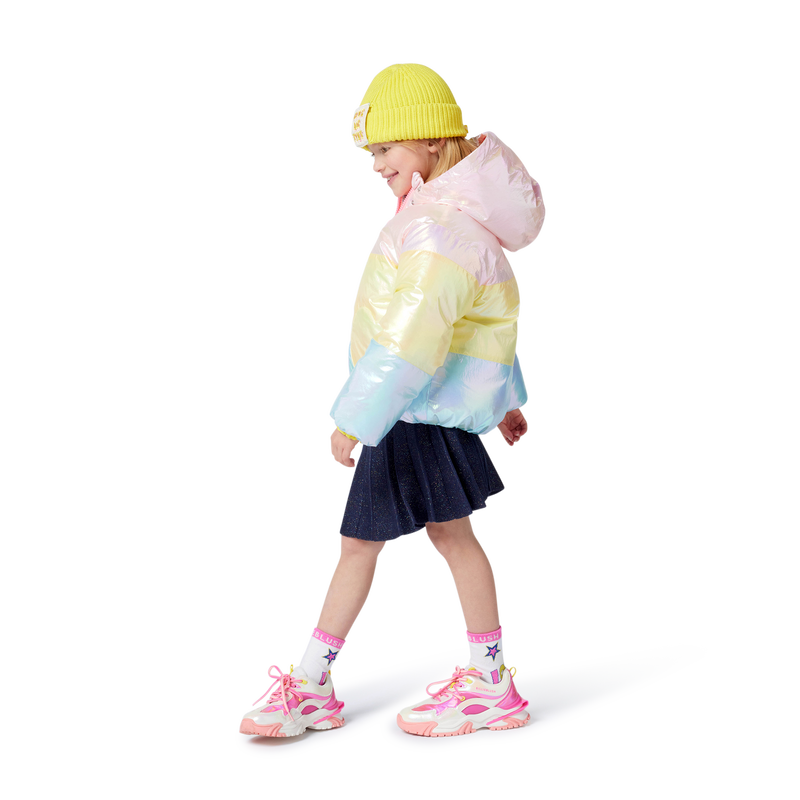 Tricolor hooded down jacket BILLIEBLUSH 
                    GIRL