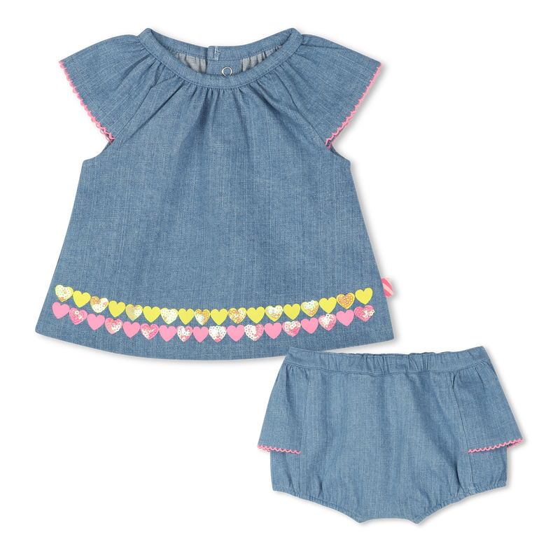Denim set with frills BILLIEBLUSH 
                        GIRL