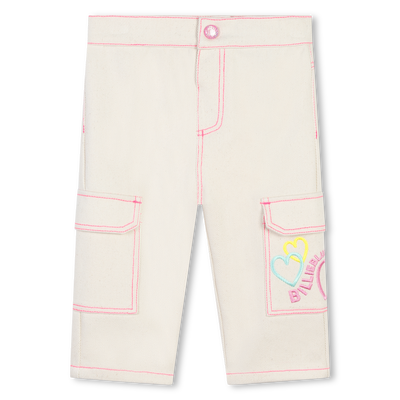 Embroidered cotton trousers BILLIEBLUSH GIRL
