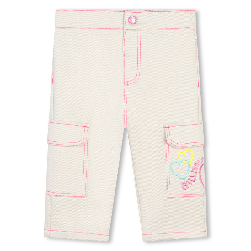 Embroidered cotton trousers BILLIEBLUSH 
                        GIRL
