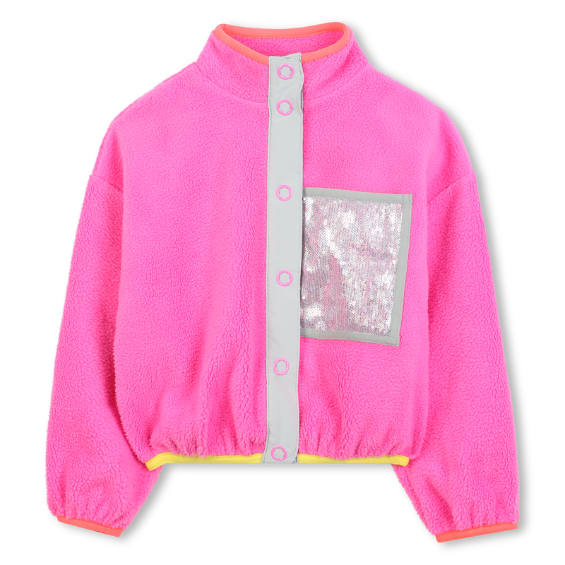 Cardigan in plush fabric BILLIEBLUSH 
                    GIRL