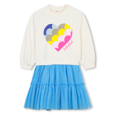 Bi-material novelty dress BILLIEBLUSH GIRL