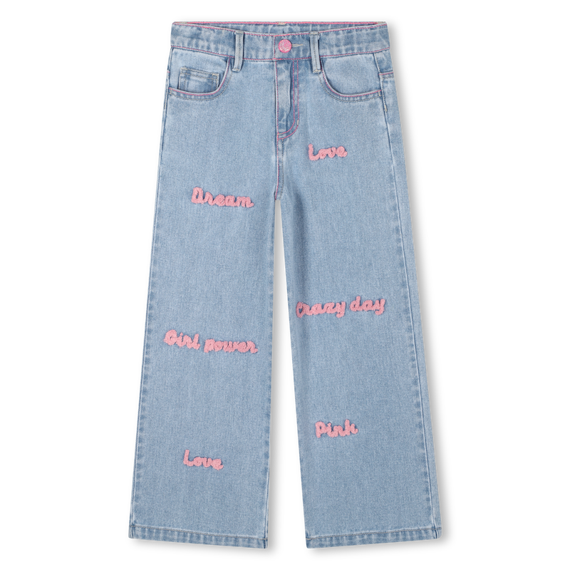 Embroidered denim trousers BILLIEBLUSH 
                    GIRL