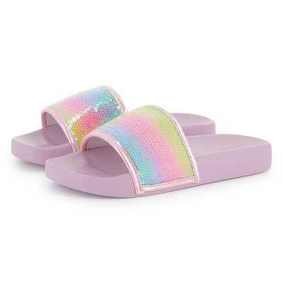 Iridescent sequin sliders BILLIEBLUSH GIRL