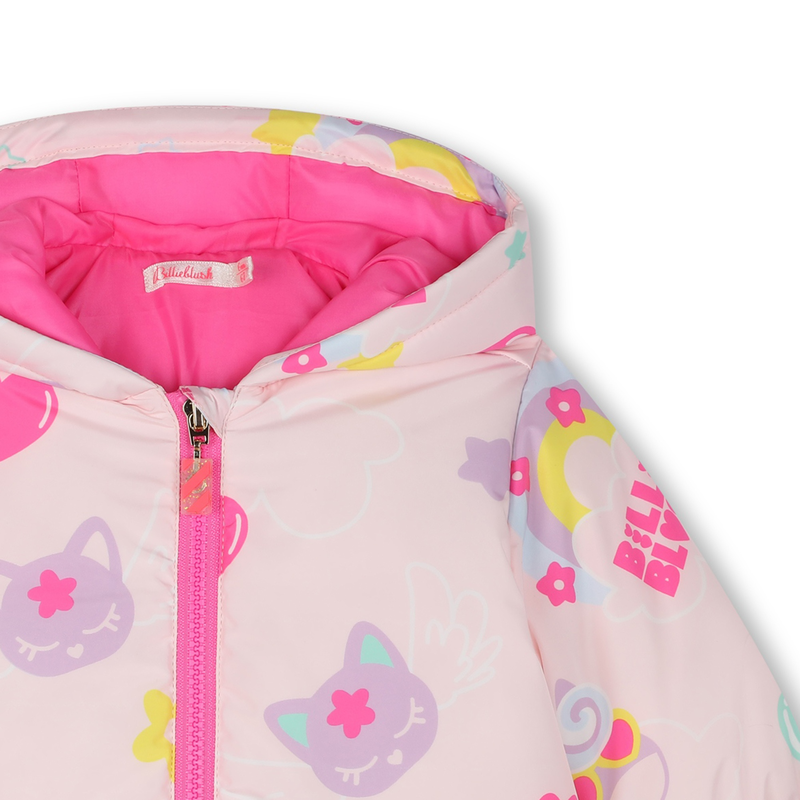 Printed hooded puffer jacket BILLIEBLUSH 
                        GIRL