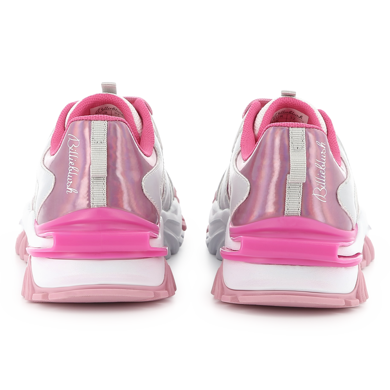 Dual-fabric lace-up trainers BILLIEBLUSH 
                        GIRL