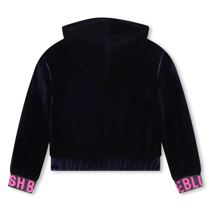Velvet sequin-graphic hoodie BILLIEBLUSH 
                        GIRL