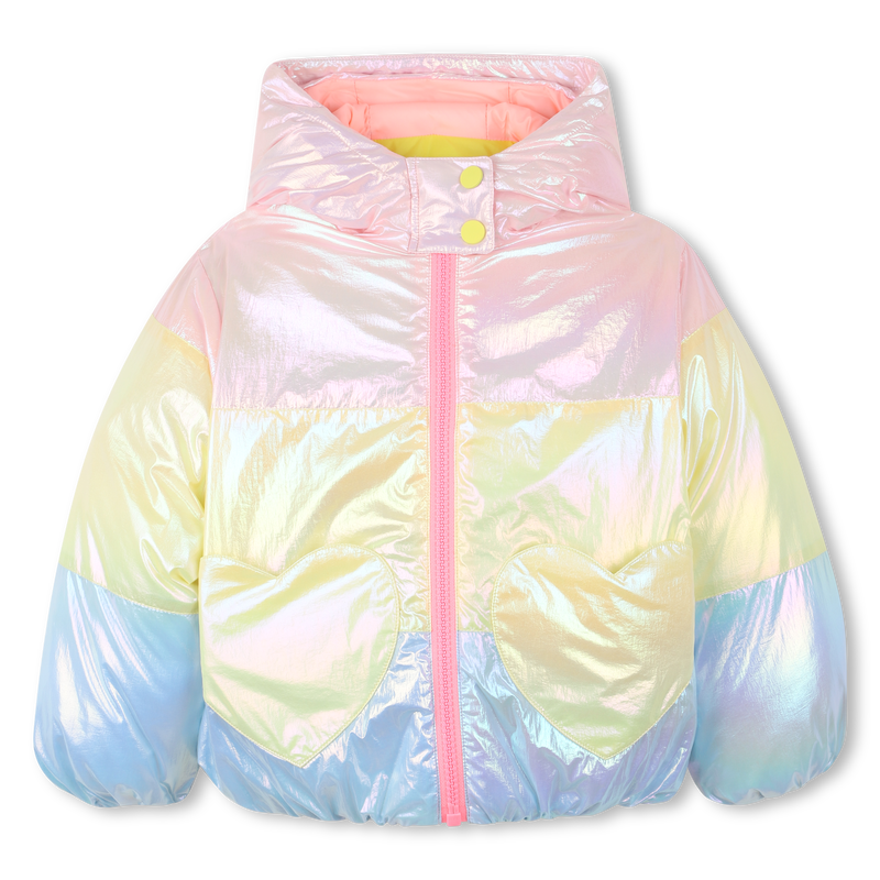 Tricolor hooded down jacket BILLIEBLUSH 
                    GIRL