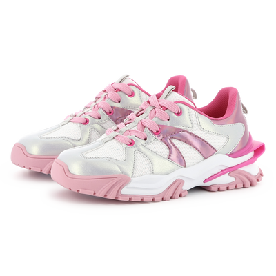 Dual-fabric lace-up trainers BILLIEBLUSH GIRL