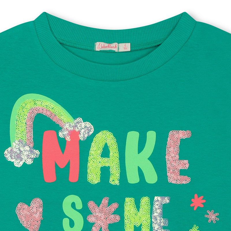 Sequin slogan t-shirt BILLIEBLUSH 
                        GIRL