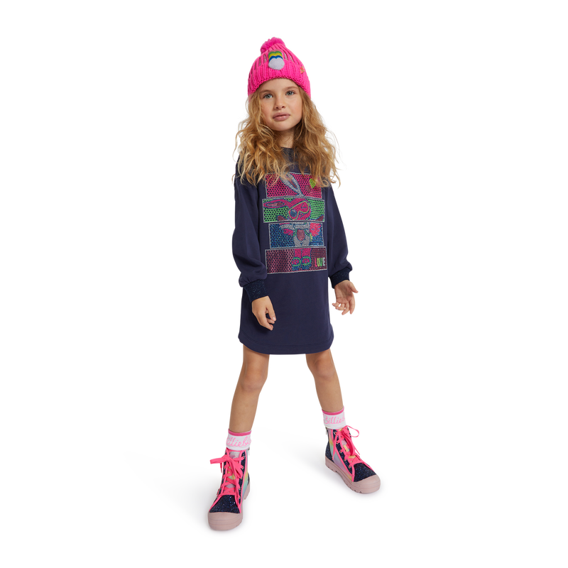 Rhinestone fleece dress BILLIEBLUSH 
                        GIRL