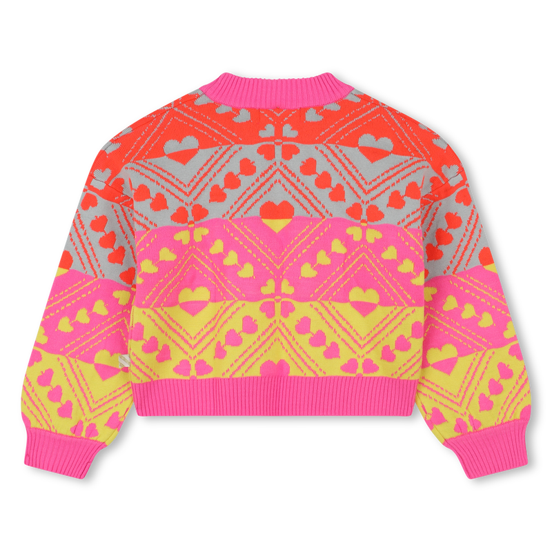 Knitted sweater with heart patterns BILLIEBLUSH 
                    GIRL