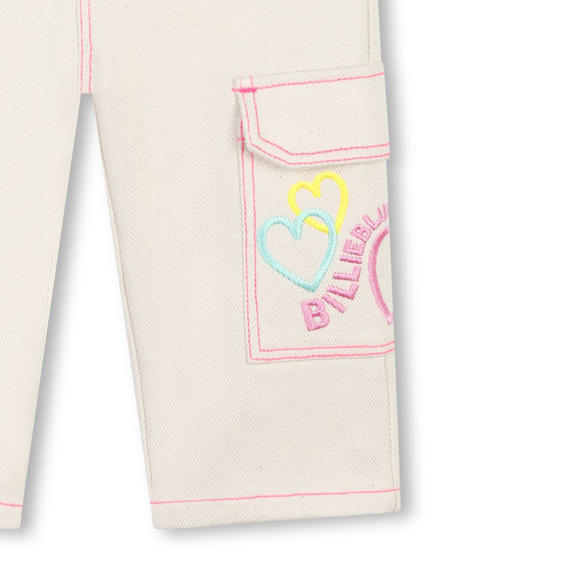 Embroidered cotton trousers BILLIEBLUSH 
                        GIRL