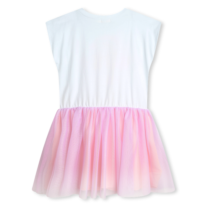 Dual-fabric sleeveless dress BILLIEBLUSH 
                        GIRL