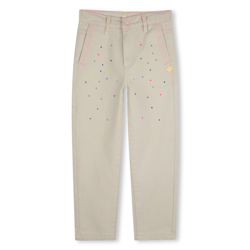 Studded cotton trousers BILLIEBLUSH 
                        GIRL