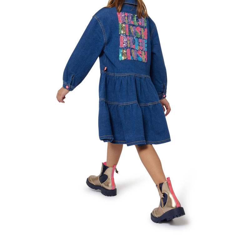 Denim shirt-collar dress BILLIEBLUSH 
                        GIRL