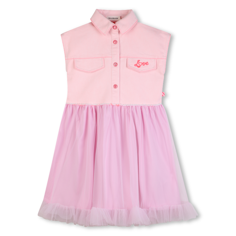 BI-MATERIAL DRESS BILLIEBLUSH 
                        GIRL