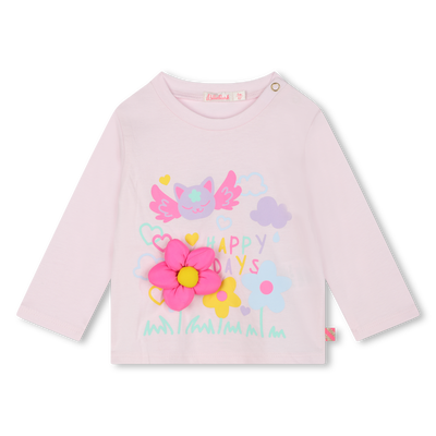 Long-sleeved cotton T-shirt BILLIEBLUSH GIRL