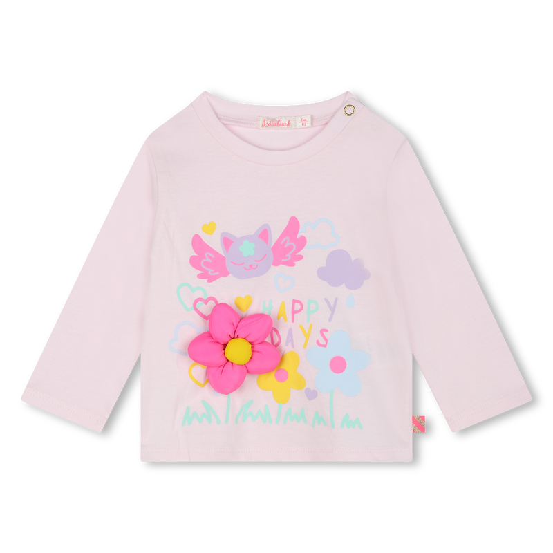 Long-sleeved cotton T-shirt BILLIEBLUSH 
                        GIRL