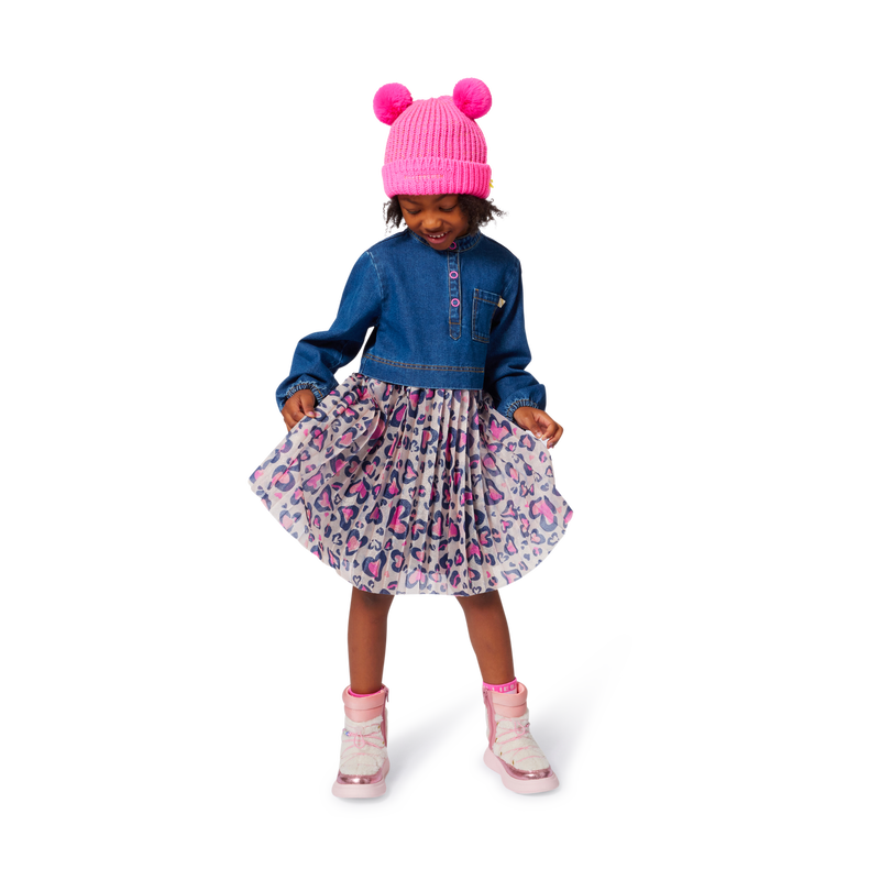 Bi-material dress BILLIEBLUSH 
                    GIRL