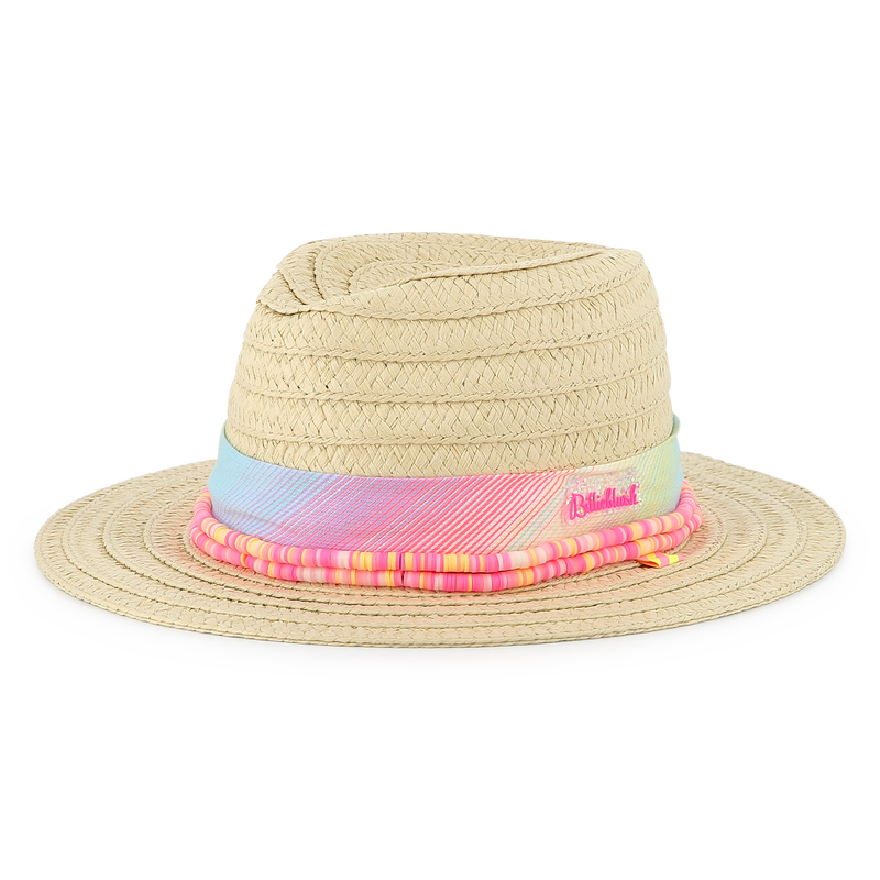 Hat with striped pearl ribbon BILLIEBLUSH 
                        GIRL