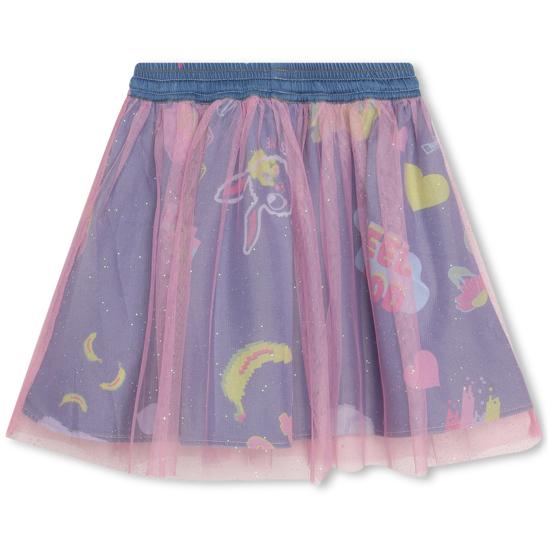 Layered denim-tulle skirt BILLIEBLUSH 
                        GIRL