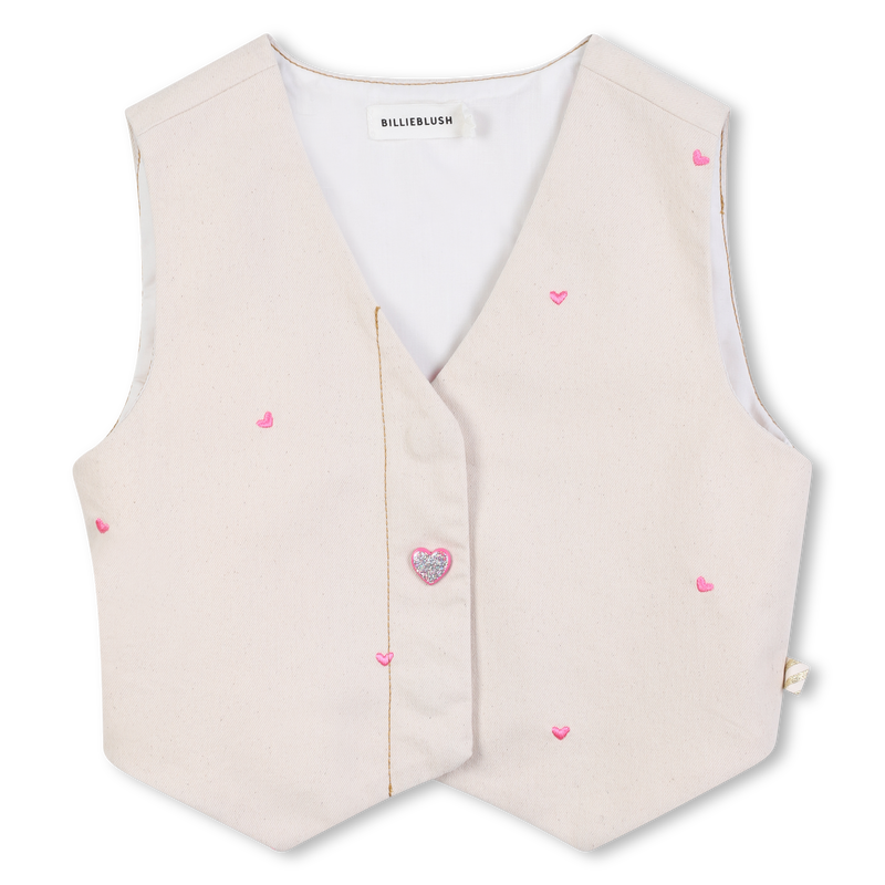 Printed sleeveless jacket BILLIEBLUSH 
                    GIRL