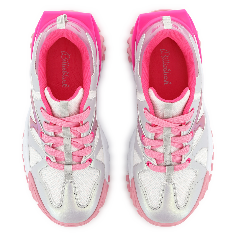 Dual-fabric lace-up trainers BILLIEBLUSH 
                        GIRL