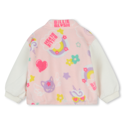 Bi-material printed cardigan BILLIEBLUSH GIRL