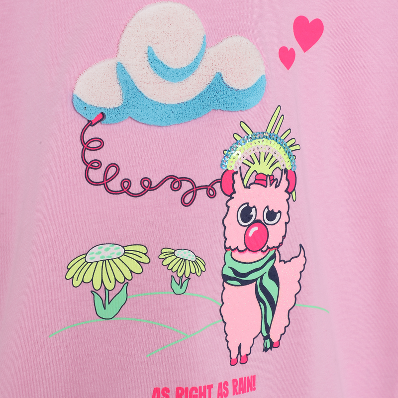 Sequin-graphic long-sleeve BILLIEBLUSH 
                        GIRL