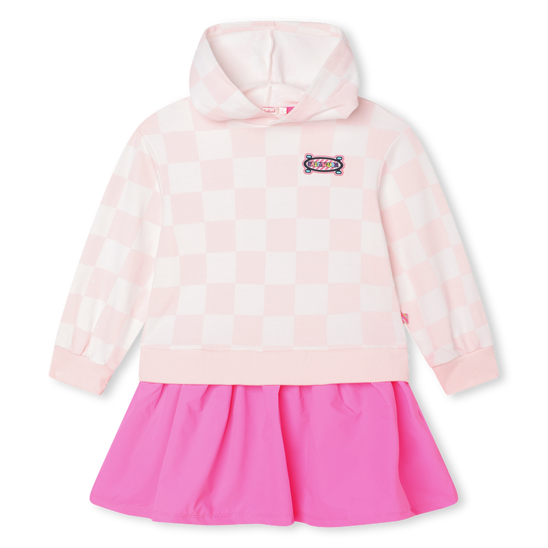 Print fleece hoodie dress BILLIEBLUSH 
                        GIRL