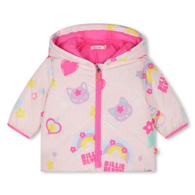 Printed hooded puffer jacket BILLIEBLUSH GIRL