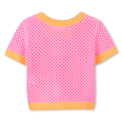 Two-tone crochet T-shirt BILLIEBLUSH GIRL