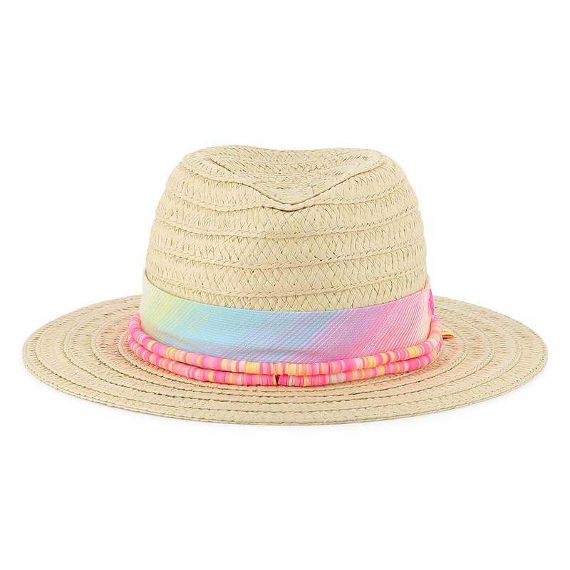 Hat with striped pearl ribbon BILLIEBLUSH 
                        GIRL