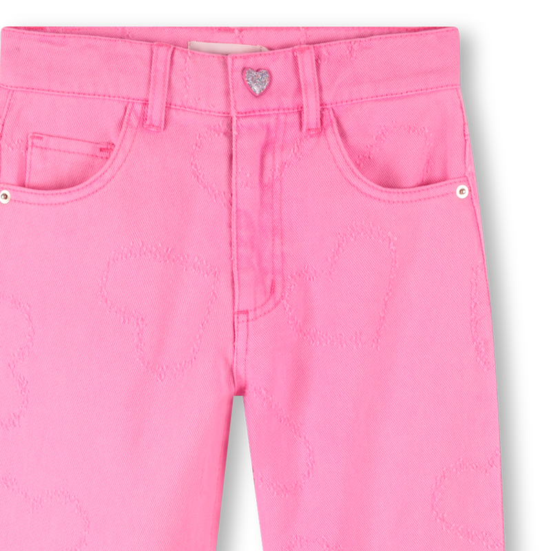 Twill trousers with hearts BILLIEBLUSH 
                        GIRL