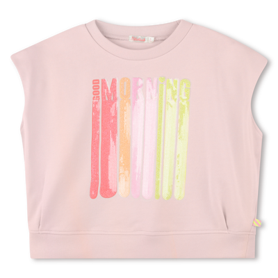Sleeveless cotton sweatshirt BILLIEBLUSH GIRL
