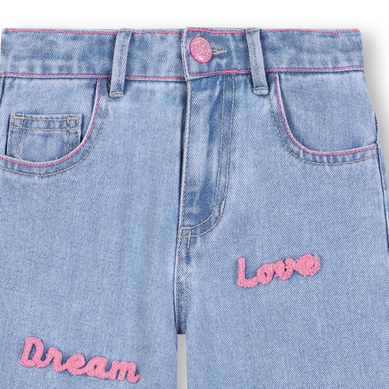 Embroidered denim trousers BILLIEBLUSH 
                    GIRL