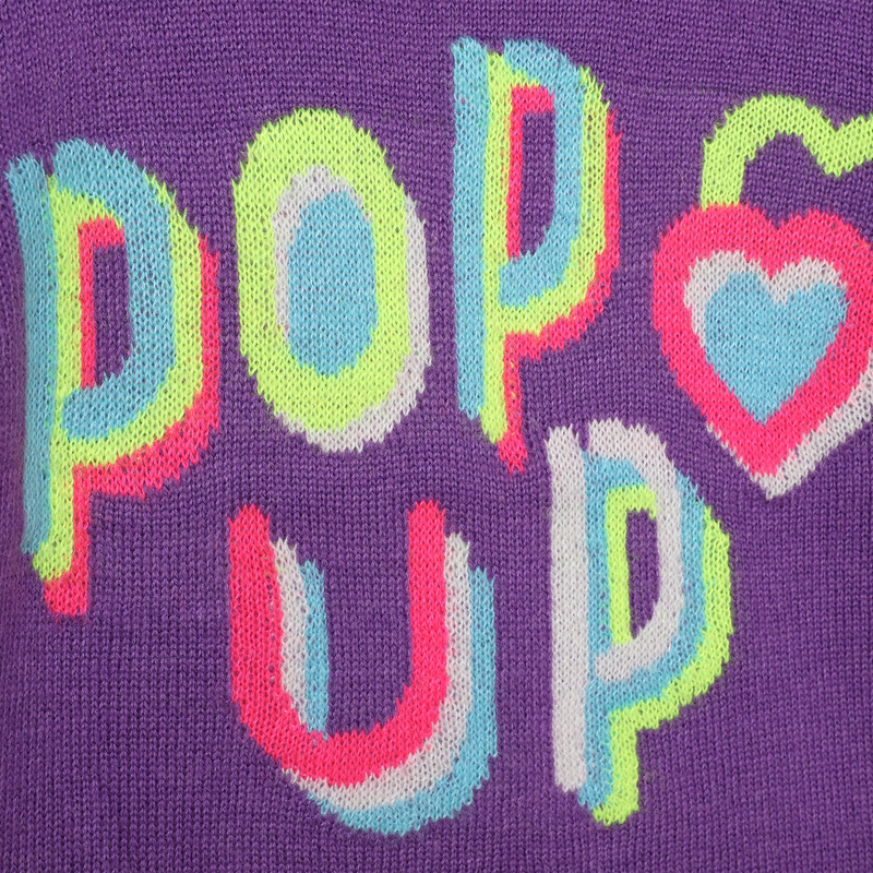 Knit graphic pullover BILLIEBLUSH 
                        GIRL