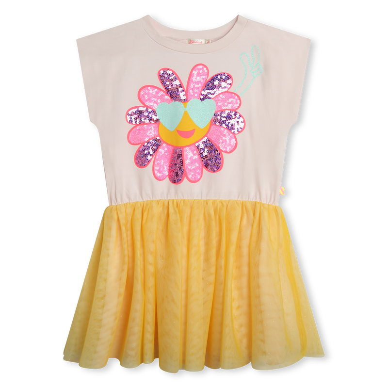 Dual-fabric sleeveless dress BILLIEBLUSH 
                        GIRL