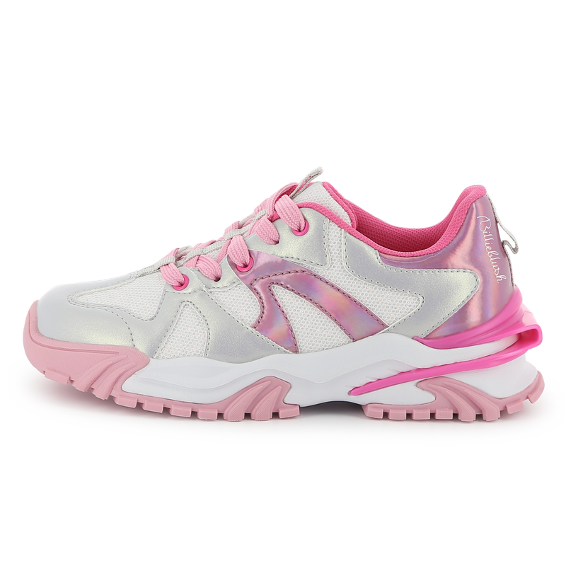 Dual-fabric lace-up trainers BILLIEBLUSH 
                        GIRL