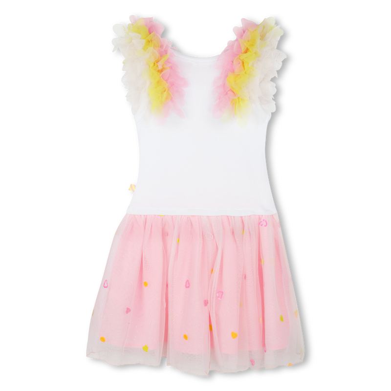 Strappy dual-fabric dress BILLIEBLUSH 
                        GIRL