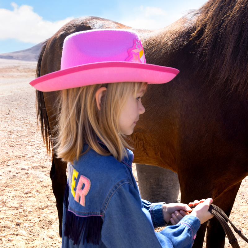 Western hat with pompoms BILLIEBLUSH 
                    GIRL