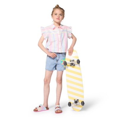 STRIPED SHIRT WITH RUFFLED SLEEVES BILLIEBLUSH GIRL