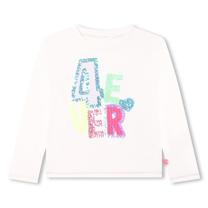 Sequin-graphic long-sleeve BILLIEBLUSH 
                        GIRL