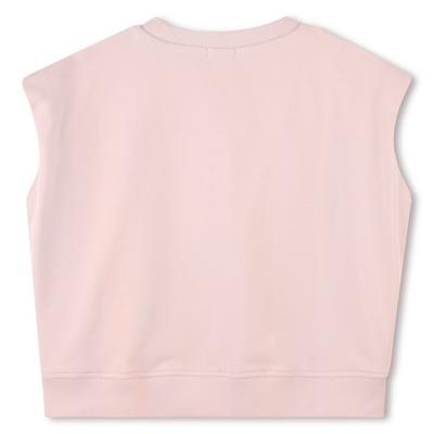 Sleeveless cotton sweatshirt BILLIEBLUSH GIRL