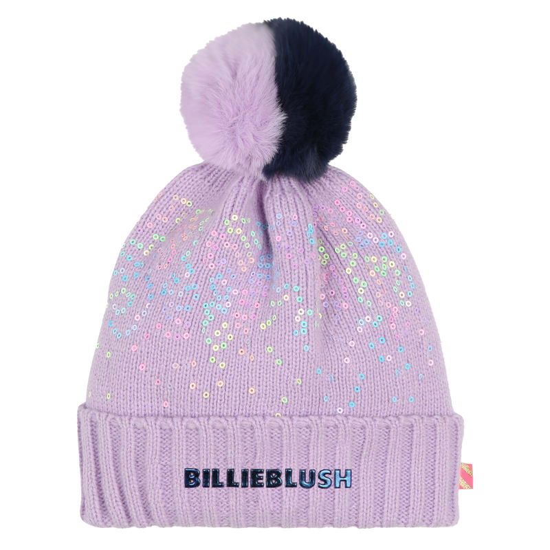 Pompom hat with sequins BILLIEBLUSH 
                        GIRL
