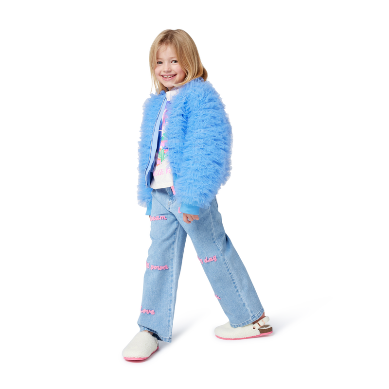 Embroidered denim trousers BILLIEBLUSH 
                        GIRL